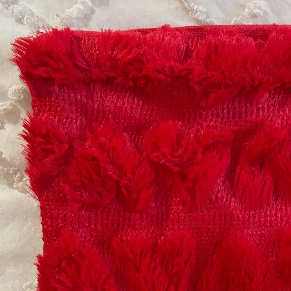 Luxurious Red heart Textured Throw Pillow covers set of two new